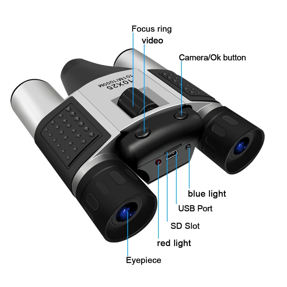 Digital Binoculars With Camera & Video Recording 10x Zoom High Clear CMOS Night  Portable Camera Binoculars For Adults