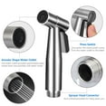 thumbnail image 2 of Elongated Toilet, Bidet Sprayer for Toilet, Handheld Sprayer Kit, Hand Held Bidet, Cloth Sprayer Set - Easy to Install, Brushed Nickel Bidet Toilet,Stainless Steel Two Piece Toilet, 2 of 6