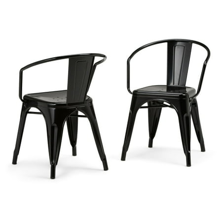 Agm Metal - Simpli Home Larkin Metal Dining Arm Chair (Set of 2)