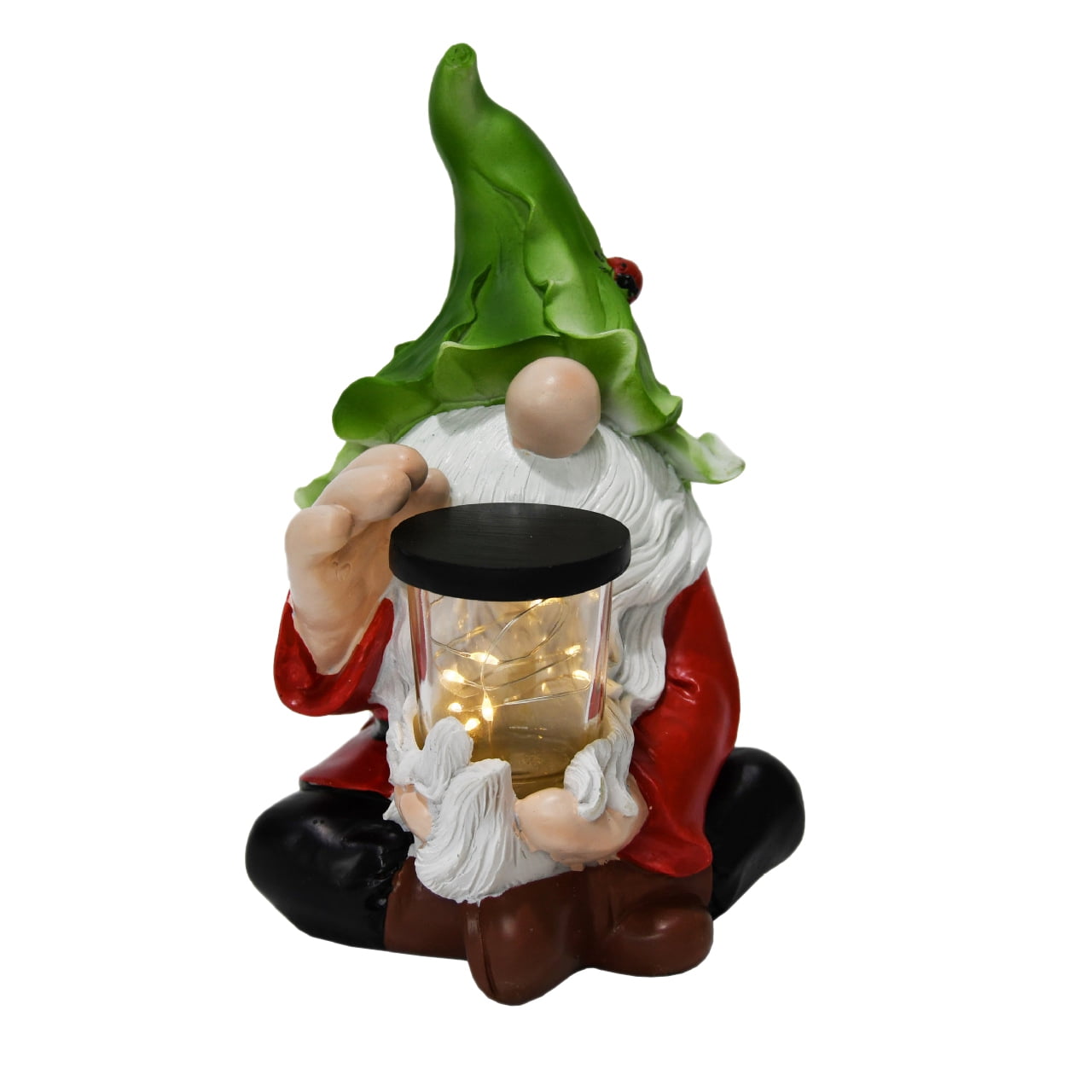 Outdoor Fun Garden Gnomes, Christmas Tomte Gnome Carry Solar Light Jars