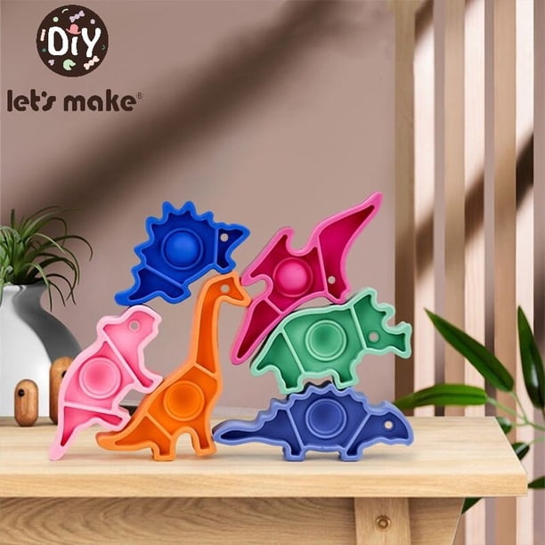 Make Baby Toys Desktop Game Creative Stacking Board Silicone Fun Dinosaur Stacking Game Balancing Training Gifts for Kids heqiyong toy