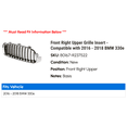 thumbnail image 2 of Front Right Upper Grille Insert - Compatible with 2016 - 2018 BMW 330e 2017, 2 of 2