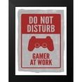 thumbnail image 2 of Lux + Me Designs 15x18 Black Modern Framed Museum Art Print Titled - Gamer at Work, 2 of 5