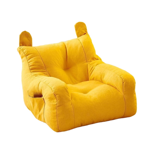 Bookk Cute Ear Sofa Bed & Bed Mat Bright Yellow Linen Bed For Small & Medium And Cats Soft Washable For Cats Beds &