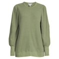 thumbnail image 4 of Time and Tru Women's Waffle Pullover Top, 4 of 5
