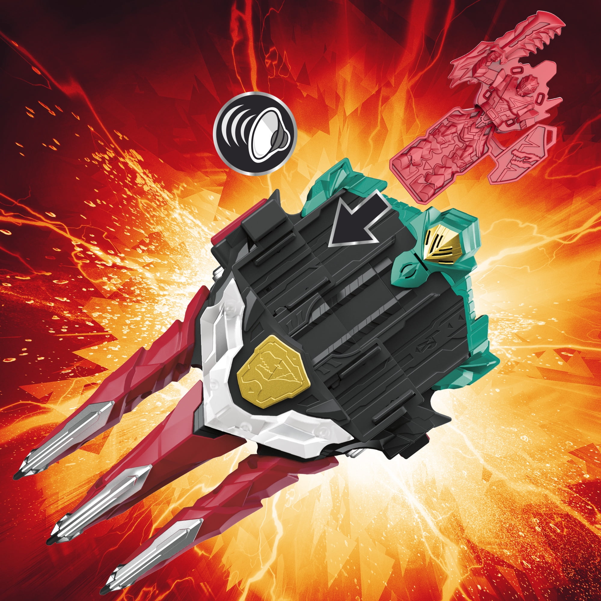 Power Rangers Dino Fury T-Rex Champion Zord Morphing Dino Robot Action Figure with Zord Link