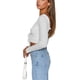 thumbnail image 3 of Sunloudy Suéter de color sólido para mujer, blusas cortas sin espalda de manga larga con cuello en V profundo, S / M / L / XL Sunloudy moda, 3 of 9