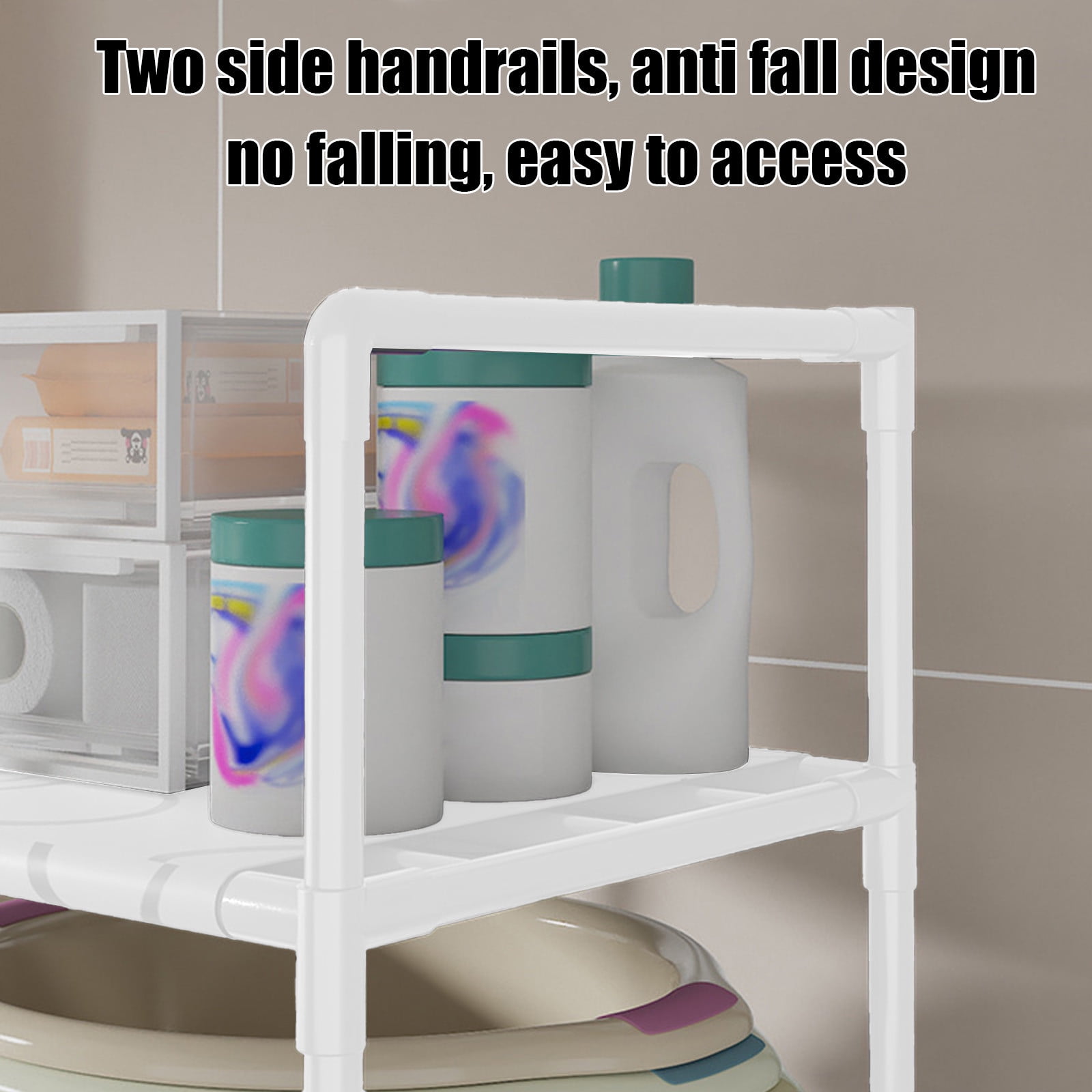 CCWADH Laundry Hamper with Shelf, 2 Tiers Tall Laundry Basket Sorter for Laundry Room Bathroom Bedroom, Laundry Hamper Cart with Heavy Duty Rolling Wheels
