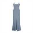 thumbnail image 4 of DPTALR George Women's Spaghetti Strap Dress, Bodycon, Backless, Maxi,#Blue,Size L, 4 of 6