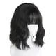 thumbnail image 1 of Pelucas Rizadas Onduladas Negras Con Flequillo Personajes Del Juego Peluca Corta De Pelo Accesorios De Cosplay Para Disfraces Y Halloween Advancent CE007007-00, 1 of 6