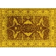 thumbnail image 1 of Ahgly Company Machine Washable Indoor Rectangle Oriental Yellow Traditional Area Rugs, 7' x 9', 1 of 4