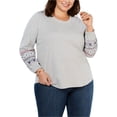 thumbnail image 1 of Sudadera Alpine Twist Style & Co. para mujer gris 0X, 1 of 1