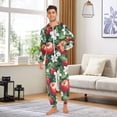 thumbnail image 6 of FORMRS Onesies Pajama for Adults Unisex Hoodie Winter Jumpsuit One Piece Sleepwear, Sizes S-2XL, Red Apple Pattern, 6 of 7