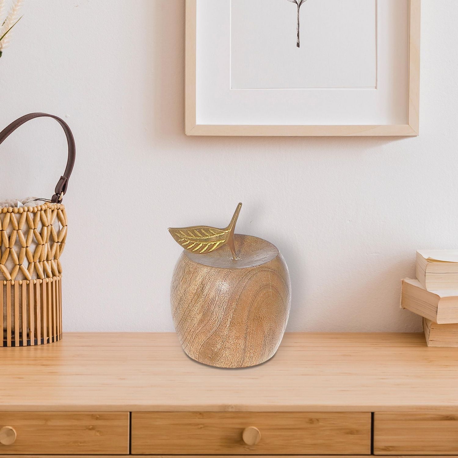 Pomme Décorative En Bois De Mangue