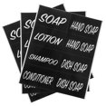 thumbnail image 4 of COOPHYA 3 Sheets Hand Soap Labels Waterproof Black Rectangular for Bathroom Amenities, 4 of 8