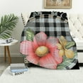 thumbnail image 4 of FCXZI Fuzzy Fluffy Soft Cozy Blanket Flowers Durable Flannel Blanket 60*80in, 4 of 7