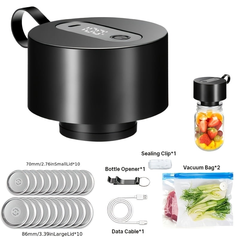 Three In One Upgrade Electric Mason Jar Sealing Machine Heavy Duty Can Sealer Vacuum Sealing Device For Jam Dried Goods Grain Canning Food Preservation