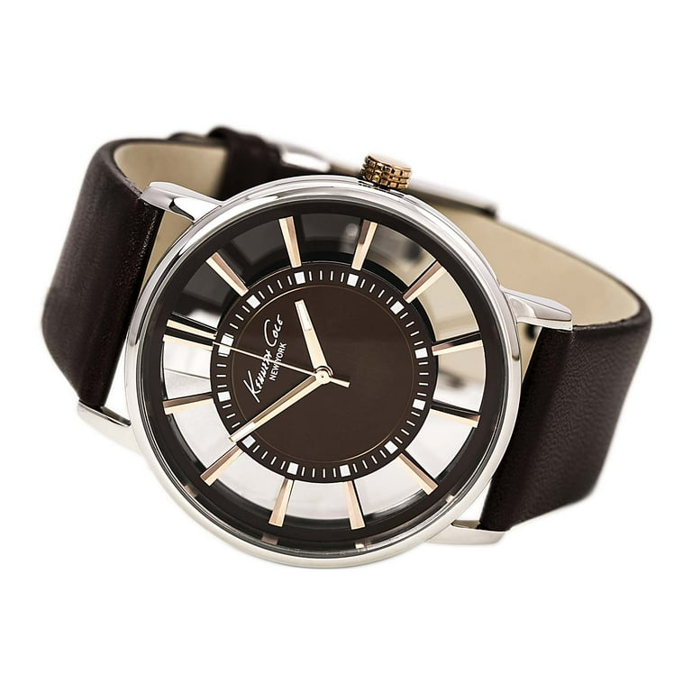 Men's Transparency Brown Analog Watch KC1781 New In Box - Walmart.com