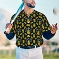 thumbnail image 4 of Fotbe Pineapple Baseball Jersey Shirt for Men and Women, Casual Short Sleeves Button Down T-Shirt-3X-Large, 4 of 9