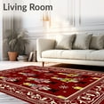 thumbnail image 2 of ODIKA 8'x10' Machine Washable Non-Slip Area Rug, Seasonal Nutcracker Parade Deluxe Cushioned Duo High Traffic Rug, Red, 624099, 2 of 7