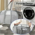 thumbnail image 2 of Larpur Reinforced Pop up Laundry Hamper Basket, Collapsible Mesh Clothes Basket for Home, Dorm, Gray, 2 of 8