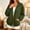 #Green, variant on Women's V Neck Open Front No Button Loose Sweatshirt Cardigan,Drop Shoulder Long Sleeve Jacket with Pockets,Black,Women's Plus Size L