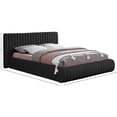 thumbnail image 5 of Pemberly Row Modern / Contemporary Black Boucle Fabric Queen Bed, 5 of 34