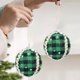 thumbnail image 5 of Bola de tela para decoración navideña, hecha a mano, envuelta en tela, a cuadros, decorativa, para árbol de Navidad, Halloween, otoño, decoración del hogar, adornos navideños, 5 of 6