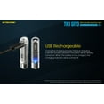 thumbnail image 3 of Nitecore TIKI GITD OSRAM P8 LED Rechargeable Keychain Flashlight, 300 Lumens, Bl, 3 of 6