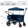 thumbnail image 5 of EVER ADVACNED SIDE-UNZIP WAGON STROLLER FOR 2 KIDS,BLUE, 5 of 11