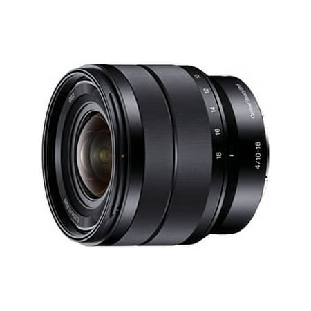 Sony - 10-18mm f/4 Wide-Angle Zoom Lens for Most NEX E-Mount Cameras - Black