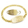 thumbnail image 1 of MedicEngraved Yellow Gold Stainless Steel Custom Medical Alert Bracelet - 5mm Figaro Link, 1 of 7