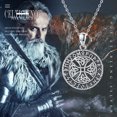 thumbnail image 3 of CUOKA MIRACLE Celtic Knot Necklace Viking Cross elements Men Women 925 Sterling Silver Viking Celtic knot Pendant Jewelry Birthday Graduation Gifts, 3 of 6
