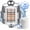 Silver, variant on Shower Filter 25 Stages High Output with 2 Replaceable Shower Filter Cartridges for Hard Water Universal Shower Head Reduces Impurities, Improves Skin & Hair