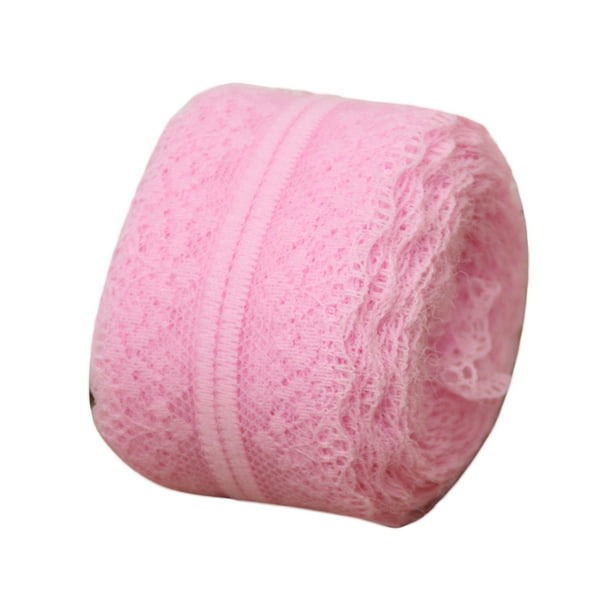 Bewildely Volumen 9.1m 40mm Tela Encaje Bordado Bilateral Cinta Ribete Costura Decoración del hogar rosado Bewildely JJ21331-02