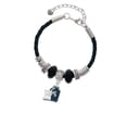 thumbnail image 2 of Delight Jewelry Silvertone Blue Prescription Bottle Niece Celtic Knot Leather Bead Bracelet, 7"+2" Extender, 2 of 4