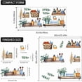 thumbnail image 2 of Towel Shelf Wall Stickers Bathroom Restroom Toilet Art Home Decoration Removable Peel and Stick Wall Stickers for Bedroom Restroom Toilet Decor 90x39cm Colorful, 2 of 7
