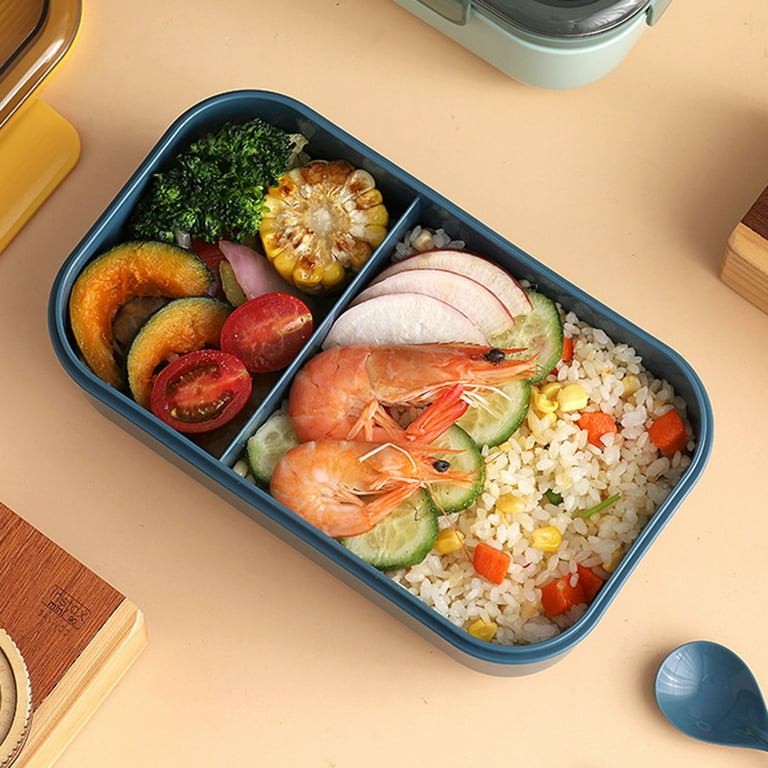 Bkfydls School Supplies Clearance Adult Lunch Box, 1000 ml 3-Compartment Bento Lunch Box for Kids, Lunch Containers for Adults Come with Chopsticks