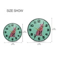 thumbnail image 5 of Yayeee Wall Clock for Living Room 9.5 inch Battery Operated Round with Holder, Pink Cheetah, 5 of 7