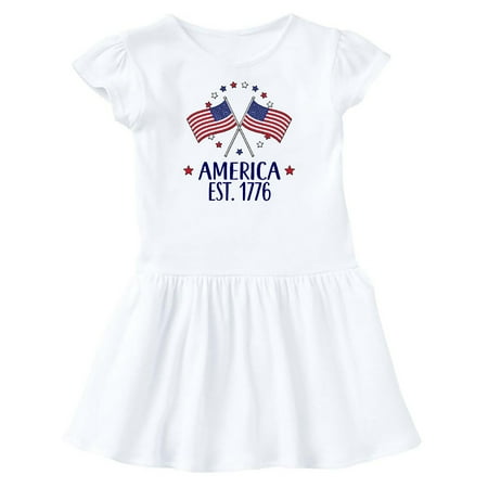 

Inktastic America Est 1776 4th of July Gift Toddler Girl Dress