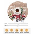 thumbnail image 6 of 15 Inch Round Placemats Set of 6, Red Truck Christmas Non Slip Heat Insulation PP Table Mats, Gnomes Xmas Tree Snowflake Gifts Wooden Washable Place Mats for Kitchen Dining Party Table Decor, 6 of 7