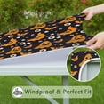 thumbnail image 6 of Halloween Themed Table Cover with Elastic Edge 34x34 Inch Square - Features Spooky Ghosts and Pumpkins Pattern for Seasonal Decor, 6 of 6