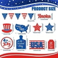 thumbnail image 3 of 4Th of July Decorations Patriotic Independence Day Tiered Tray Decor Memorial Day Vintage Wood Sign Home Table Decorate 4Th of July Decorations Home Decor Red White and Blue Decorations 14 Pack, 3 of 5