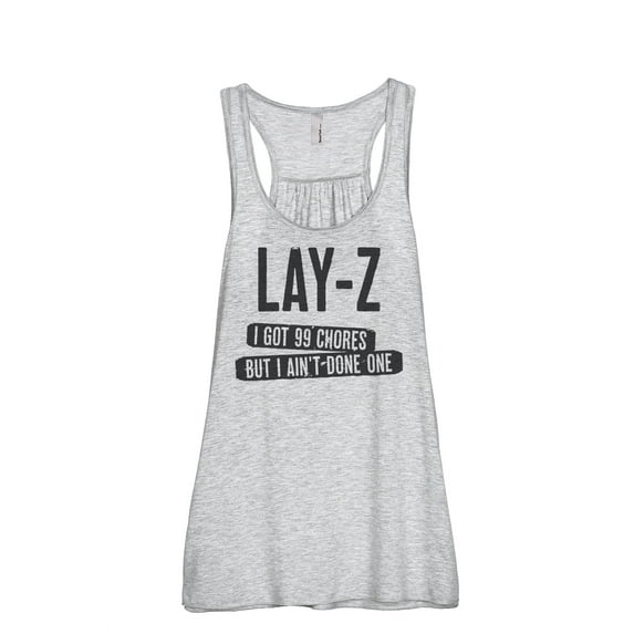 Thread Tank Lay-Z Lazy Women Sleeveless Flowy Racerback Tank Top