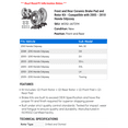 thumbnail image 2 of Front and Rear Ceramic Brake Pad and Drilled and Slotted Rotor Kit - Compatible with 2005 - 2010 Honda Odyssey 2006 2007 2008 2009, 2 of 2