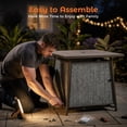thumbnail image 4 of BALI OUTDOORS 28" Gas Fire Pit Table with Metal Lid and Lava Rocks, 50,000 BTU / Gray, 4 of 10