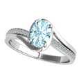 thumbnail image 3 of AoneJewelry 10K Aquamarine Diamond Ring 1.40 Carat In Solid Rose, White & Yellow Gold, 3 of 5