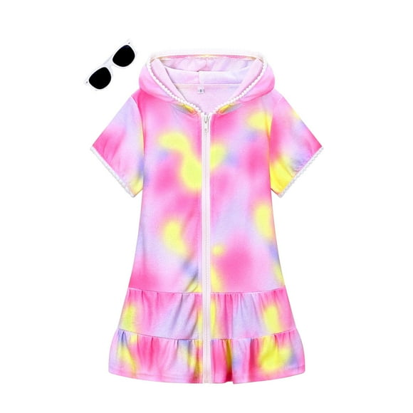 Traje de Playa con Cierre LUCKYGAL para Niñas Grandes Talla 12-13
