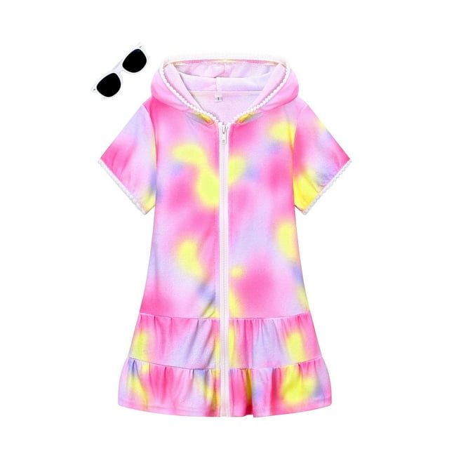 Traje de Playa con Cierre LUCKYGAL para Niñas Grandes Talla 12-13
