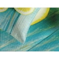 thumbnail image 4 of Ambesonne Lemon Quilted Bedspread Set 3 Pcs, Juicy Slices Wood, King Size, Yellow Sky Blue, 4 of 5
